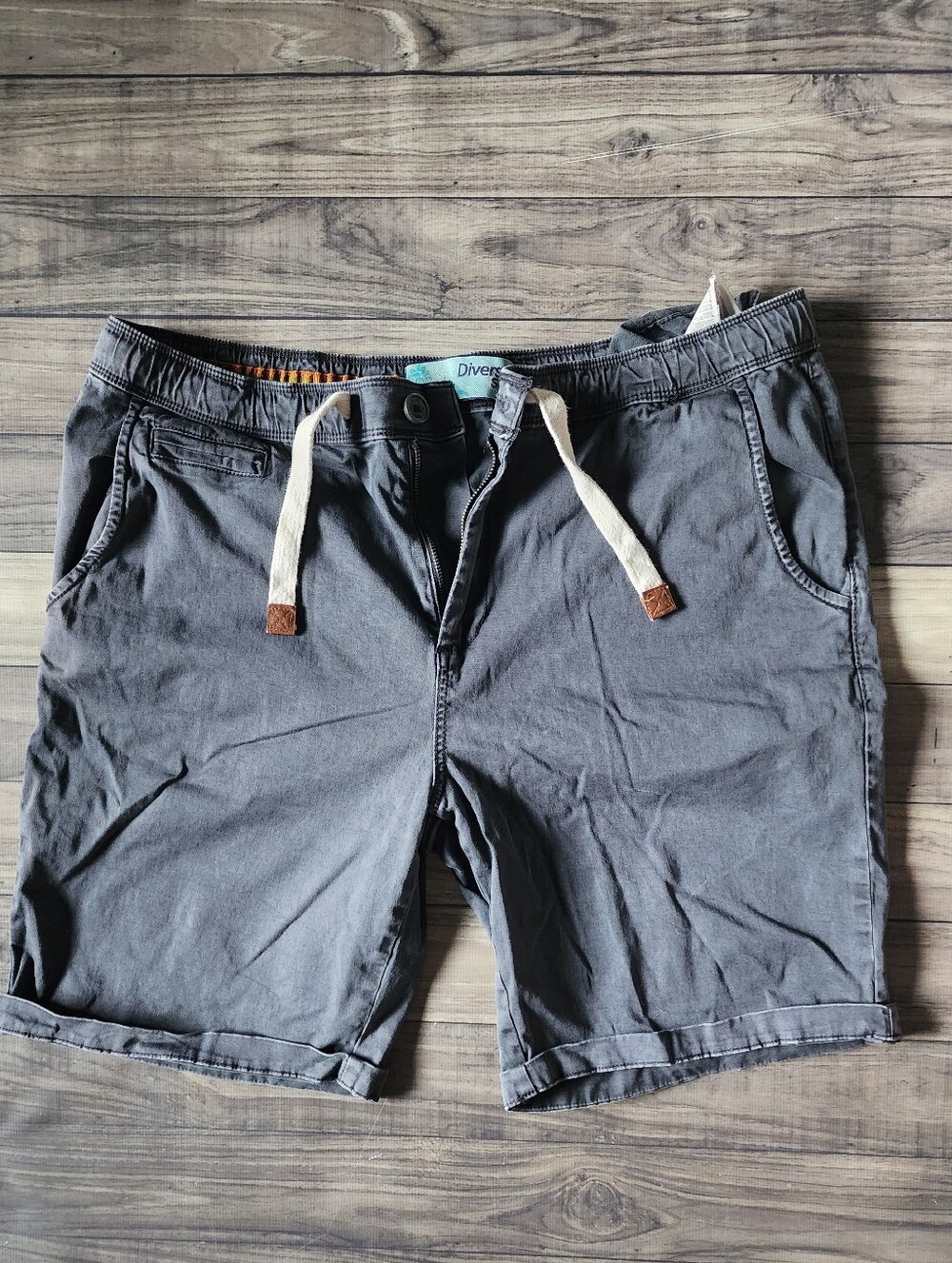 Diverse Gray/Blue Men's Casual Drawstring Shorts